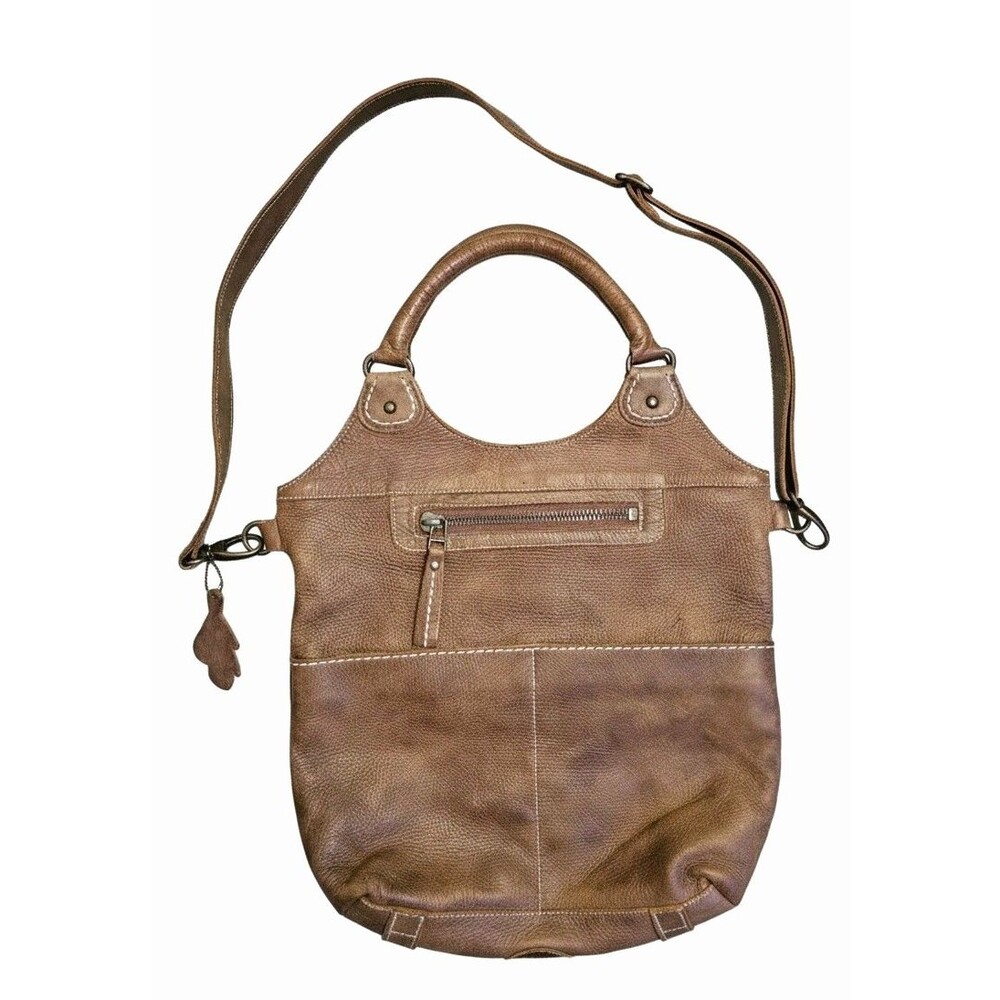 Vintage Roots Lauren Large Distressed Leather Tote Shoulder Crossbody Bag